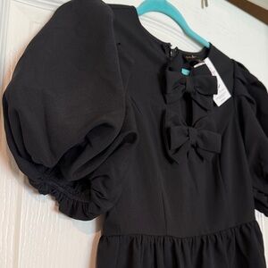 Black Bow Mini Dress